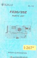 Ikegai-Ikegai FX20 FX25Z, CNC Lathe Parts and Assembly Manual-FX20-FX25Z-01